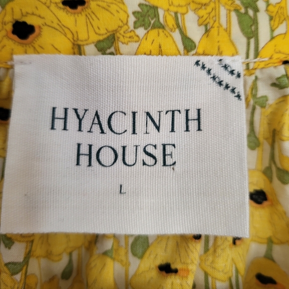 Hyacinth House Tuckernuck Yellow Poppies Cotton Blouse - Size Large - Picture 2 of 6